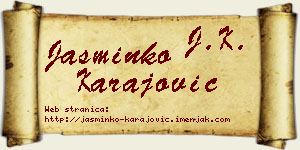 Jasminko Karajović vizit kartica